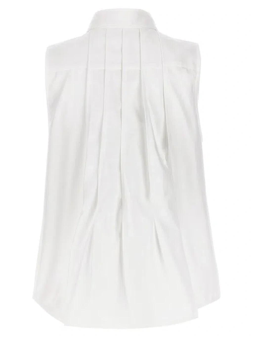 SACAI Sleeveless Shirt In White Product Image