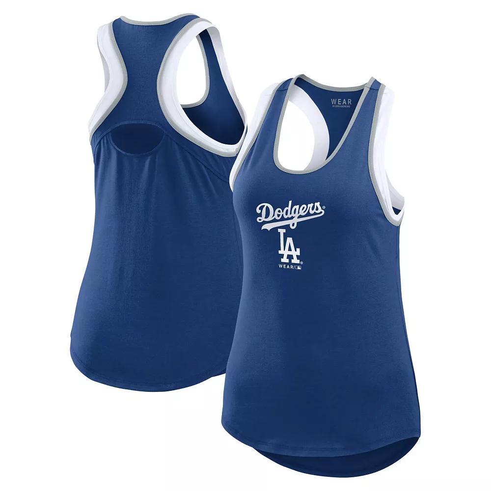 Womens WEAR by Erin Andrews Tampa Bay Rays Colorblock Racerback Tank Top Blue Product Image