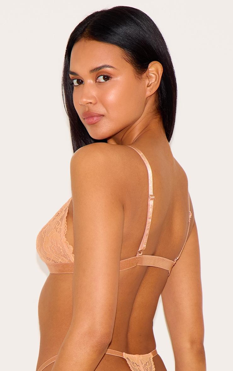 Nude Lace Triangle Lingerie Set Product Image