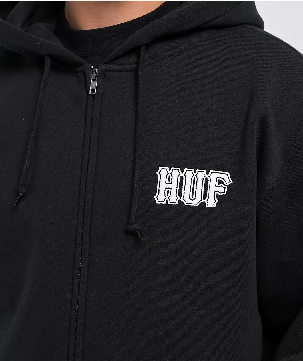 HUF Set Classic Logo Black Zip Hoodie Product Image