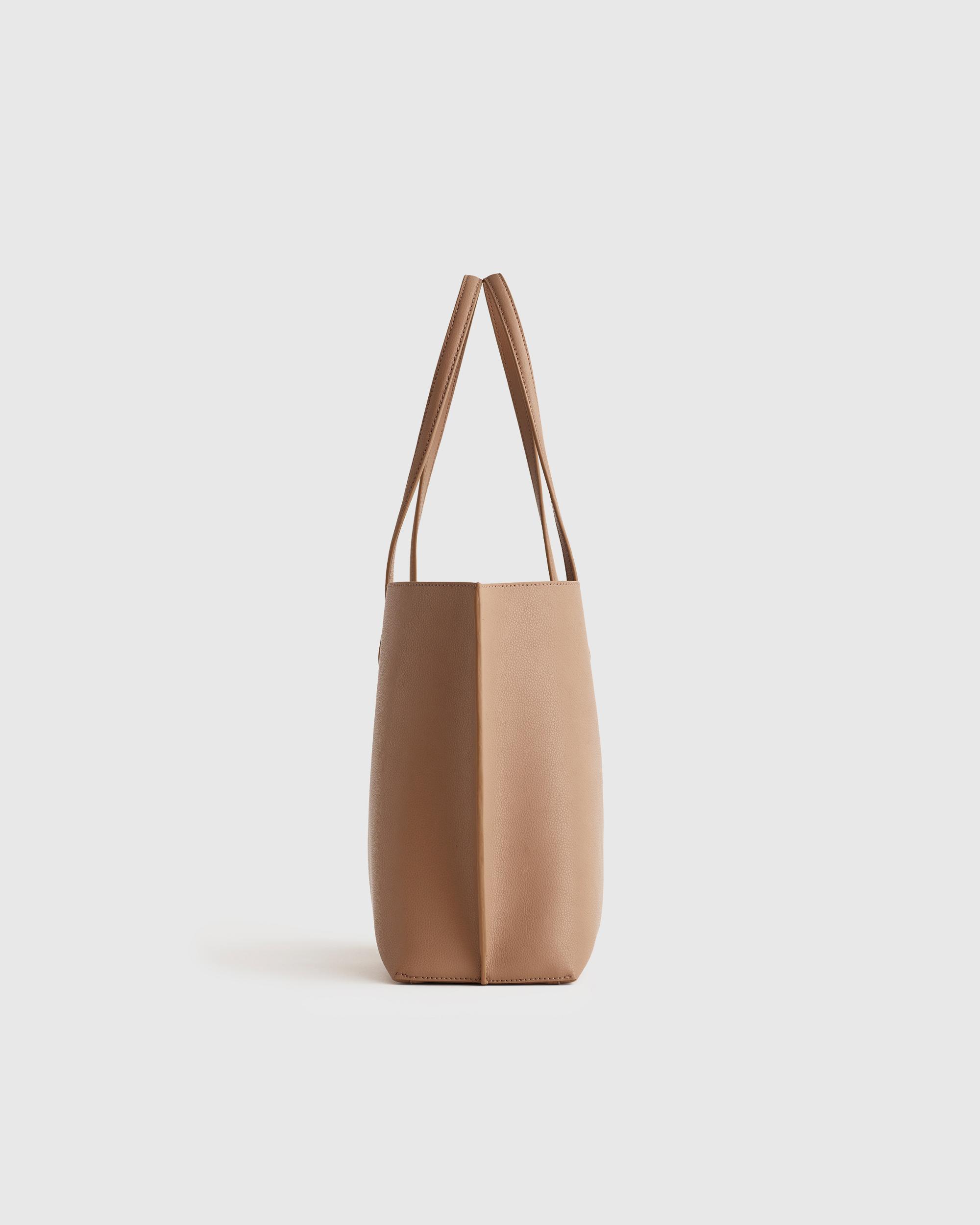 Quince | Women's Italian Leather Triple Compartment Shopper Tote Product Image