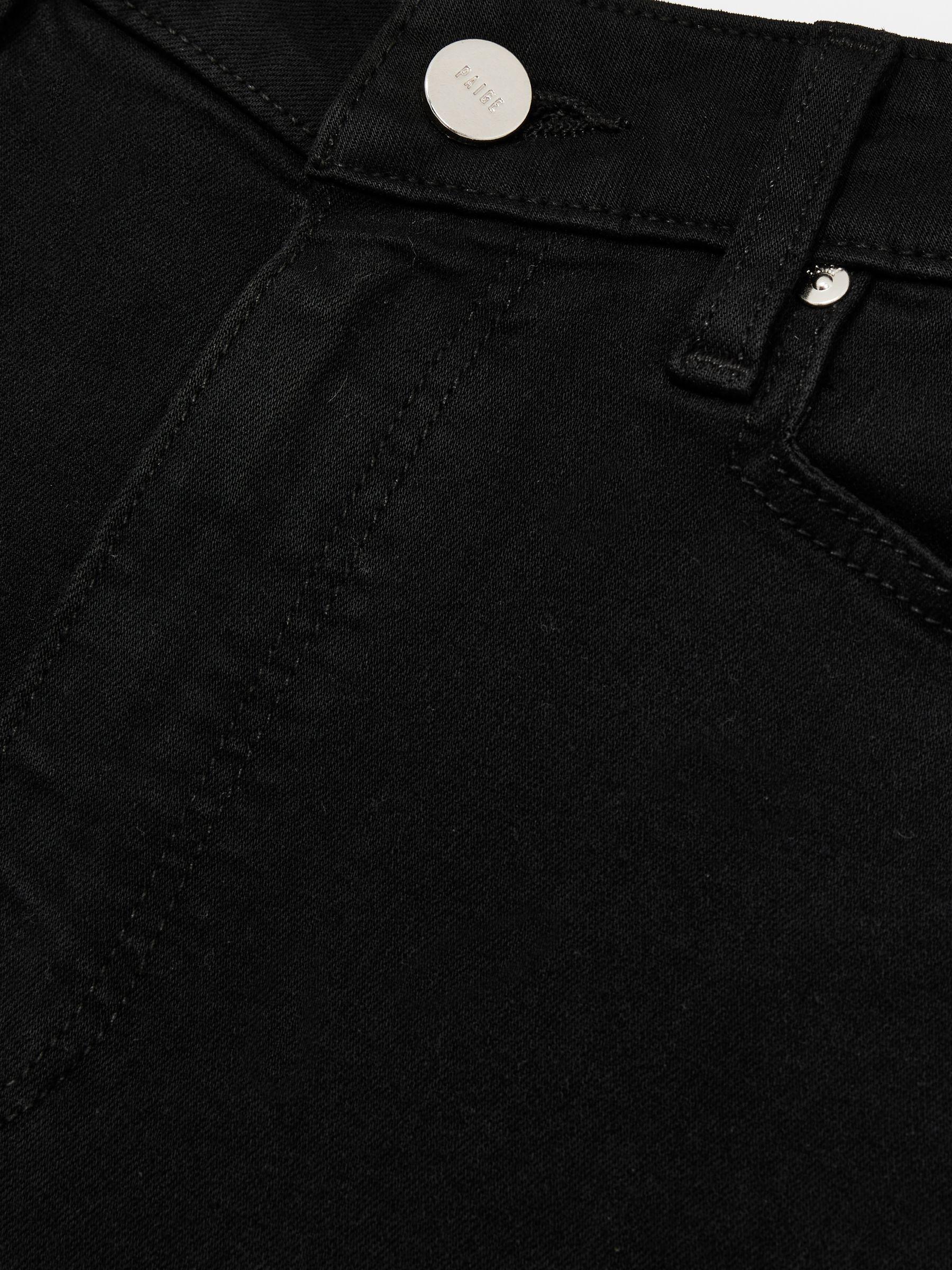 Paige Angled Waist Flared Jeans in Black Product Image