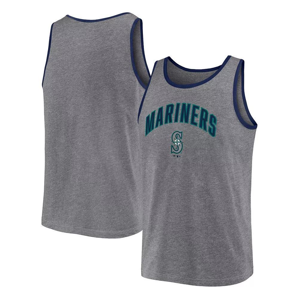 Men's Fanatics Branded  Heather Gray Seattle Mariners Primary Tank Top, Size: Small, Grey Product Image