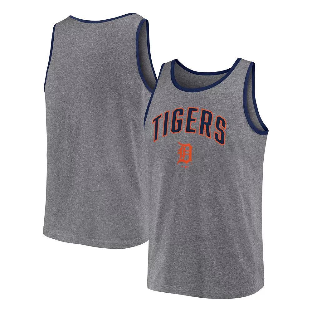 Men's Fanatics Branded  Heather Gray Detroit Tigers Primary Tank Top, Size: Small, Grey Product Image