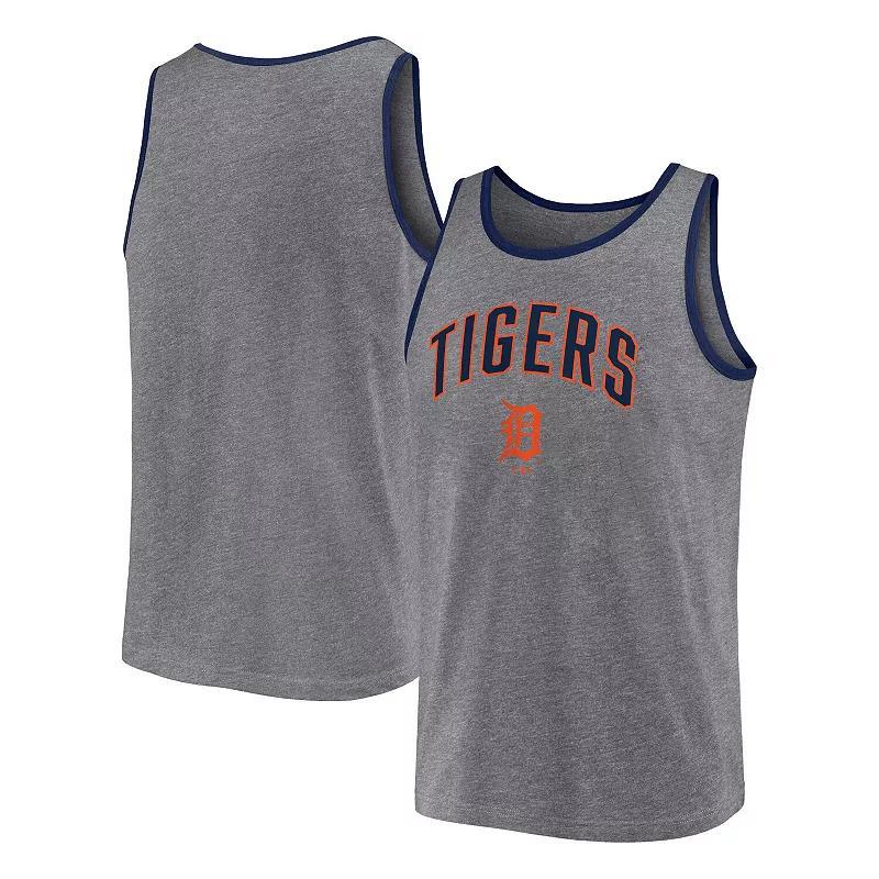 Men's Fanatics Branded  Heather Gray Detroit Tigers Primary Tank Top, Size: Small, Grey Product Image
