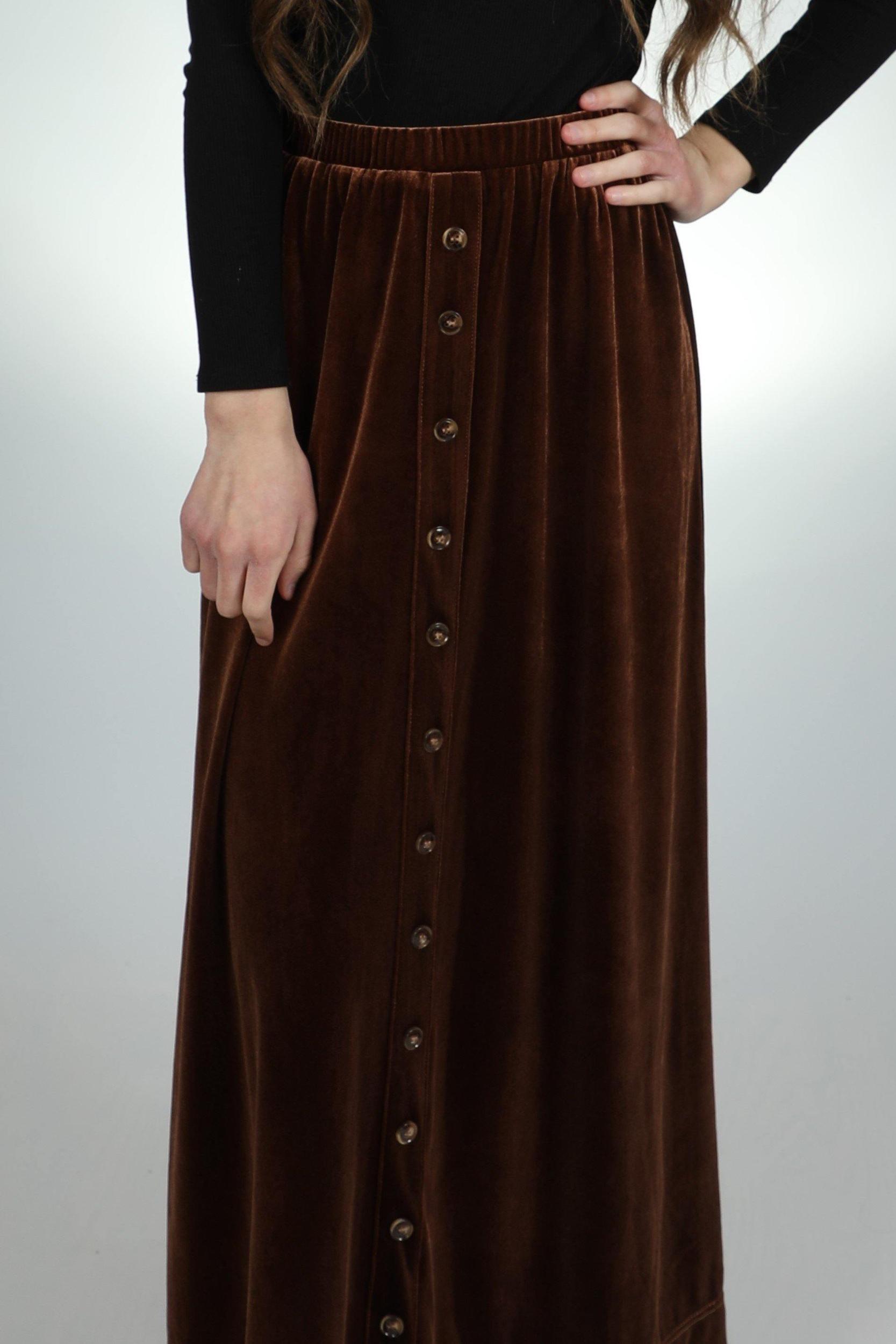 Lilac Designz Velvet Midi Skirt Product Image