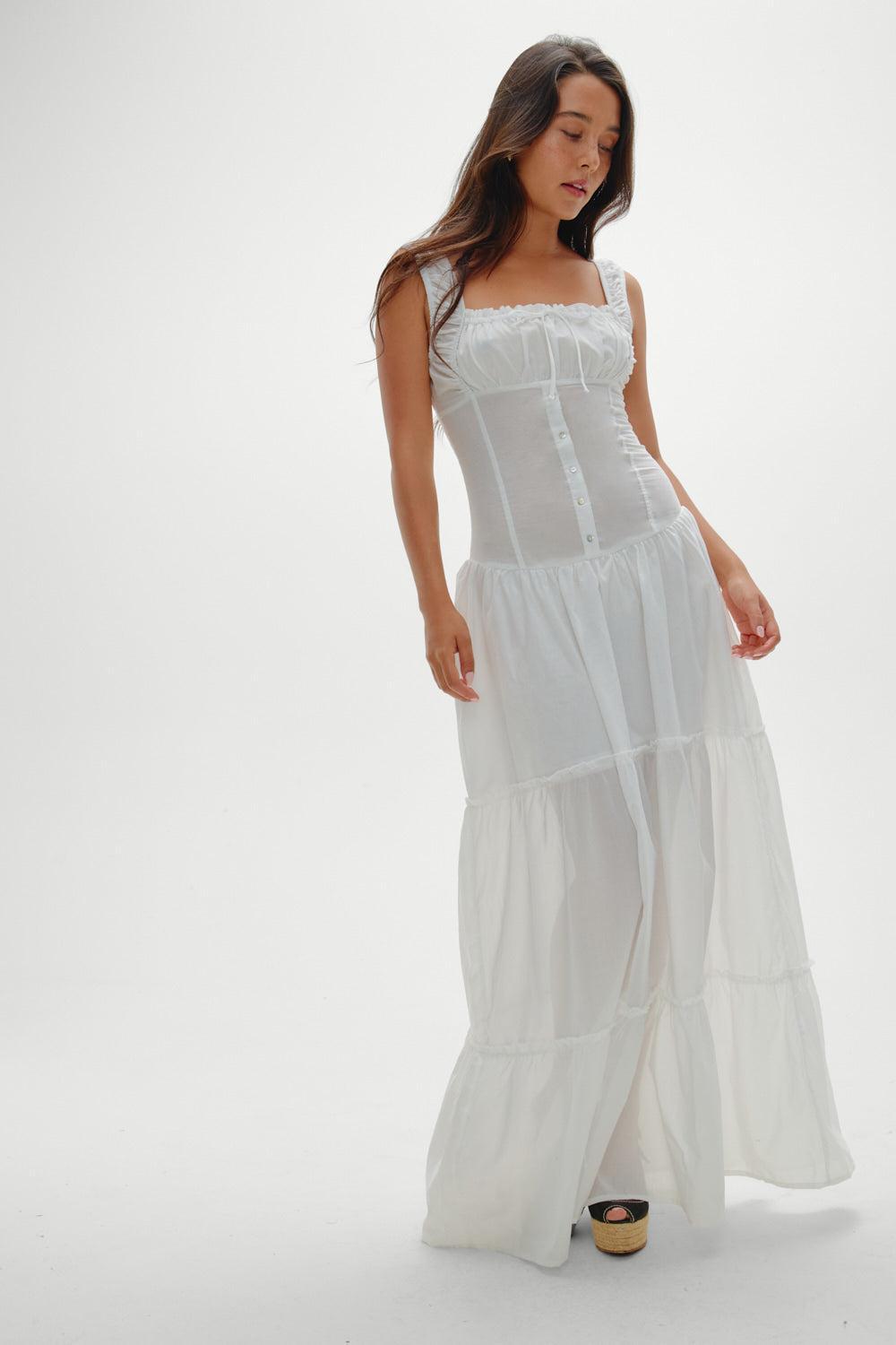 Christabelle Ruffle Maxi Dress - Sunrose Product Image