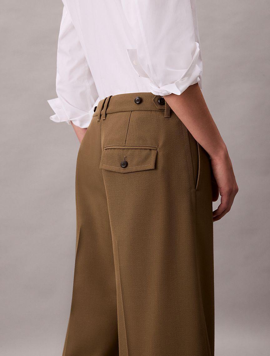 Wool Gabardine Wide Leg Trouser Product Image