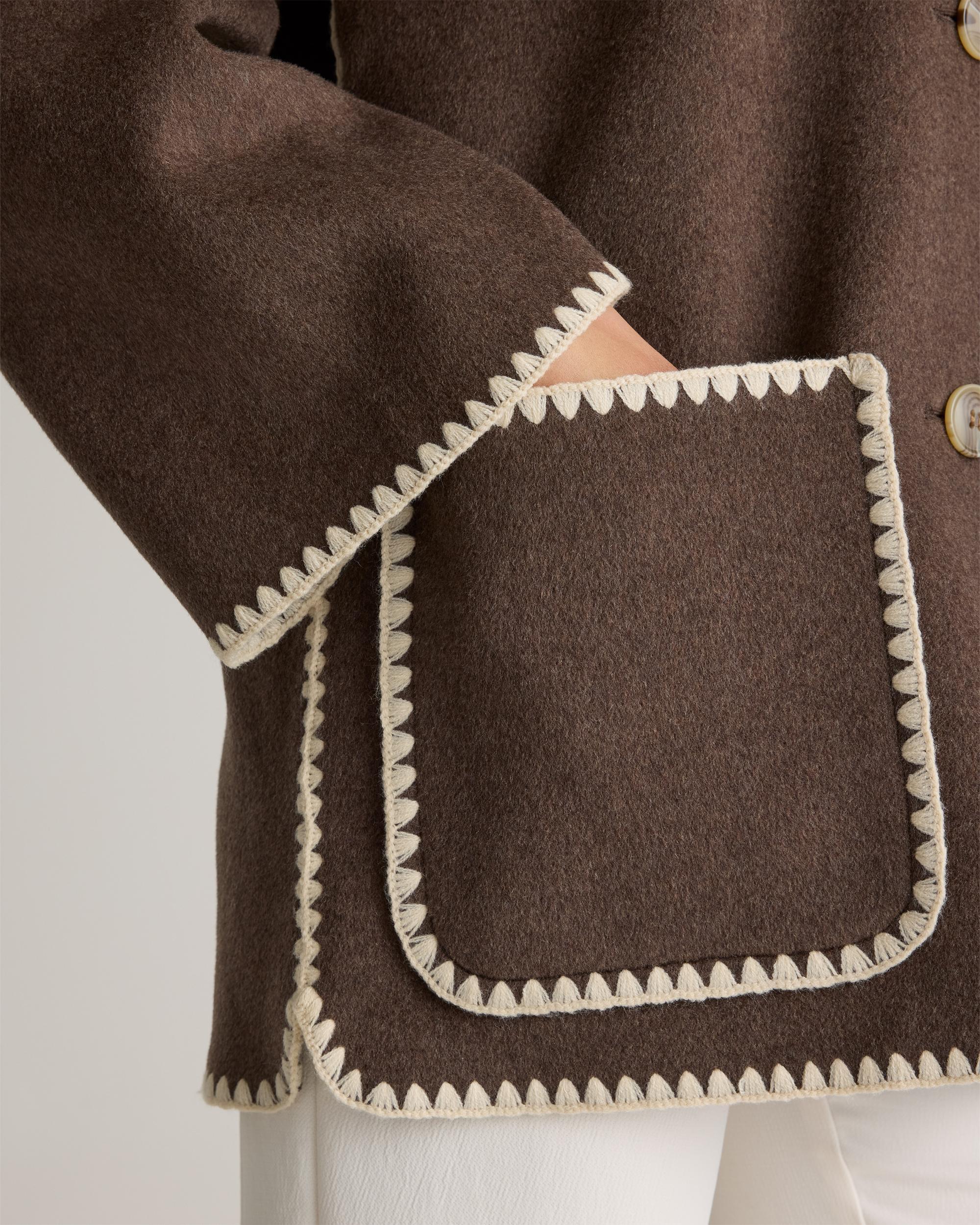Quince | Women's Double-Faced Merino Wool Scarf Coat Size XS Product Image
