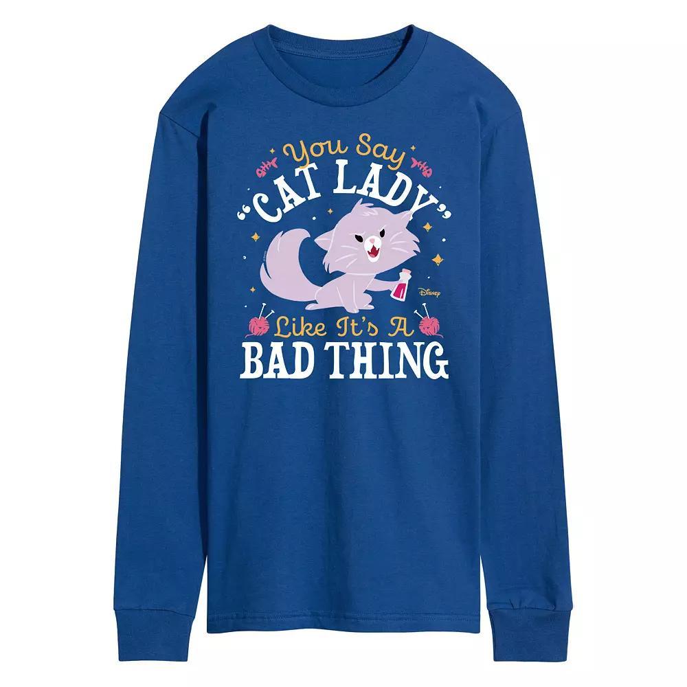 Disney Mens Cat Lady Like Its a Bad Thing Long Sleeve Graphic Tee Product Image