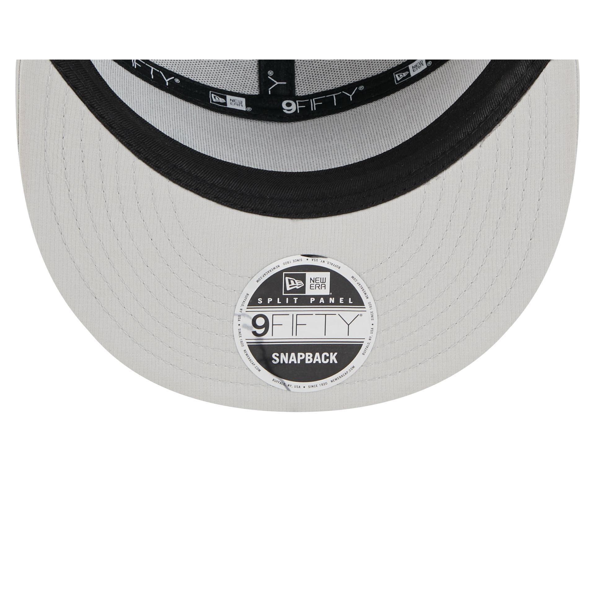 New Era Cap Gray Performance 9FIFTY Split Panel Snapback Hat Male Product Image