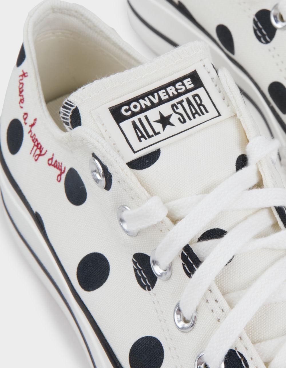 CONVERSE Chuck Taylor All Star Lift Womens Platform Polka Dot Shoes Product Image