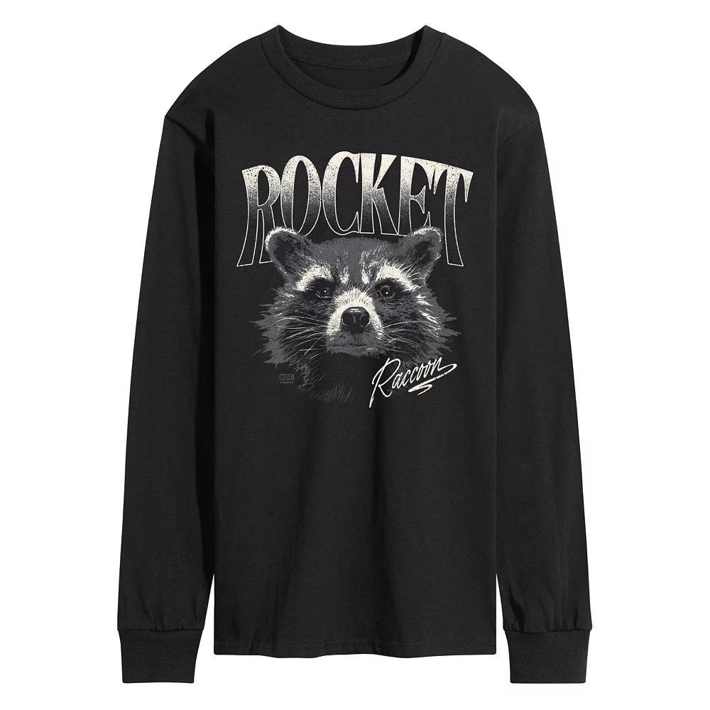 Mens Marvel Guardians Of The Galaxy Rocket Raccoon Long Sleeve Graphic Tee Product Image