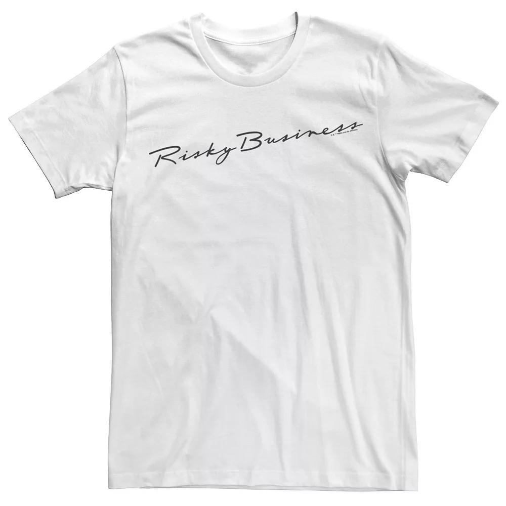 Men's WB The 100 Risky Business Title Graphic Tee, Size: Medium, White Product Image