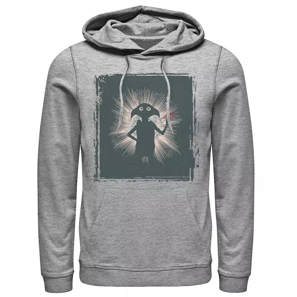 Men's Harry Potter Dobby Magical Snap Silhouette Graphic Pullover Hoodie, Size: 3XL, Athletic Grey Product Image