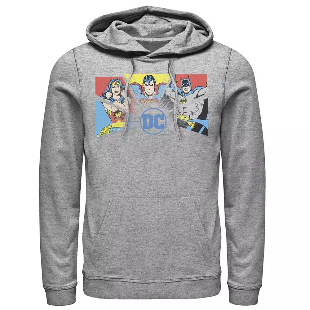 Men's NASA Red Blue Stripe Minimal Logo Vintage Graphic Hoodie, Size: Large, Athletic Grey Product Image