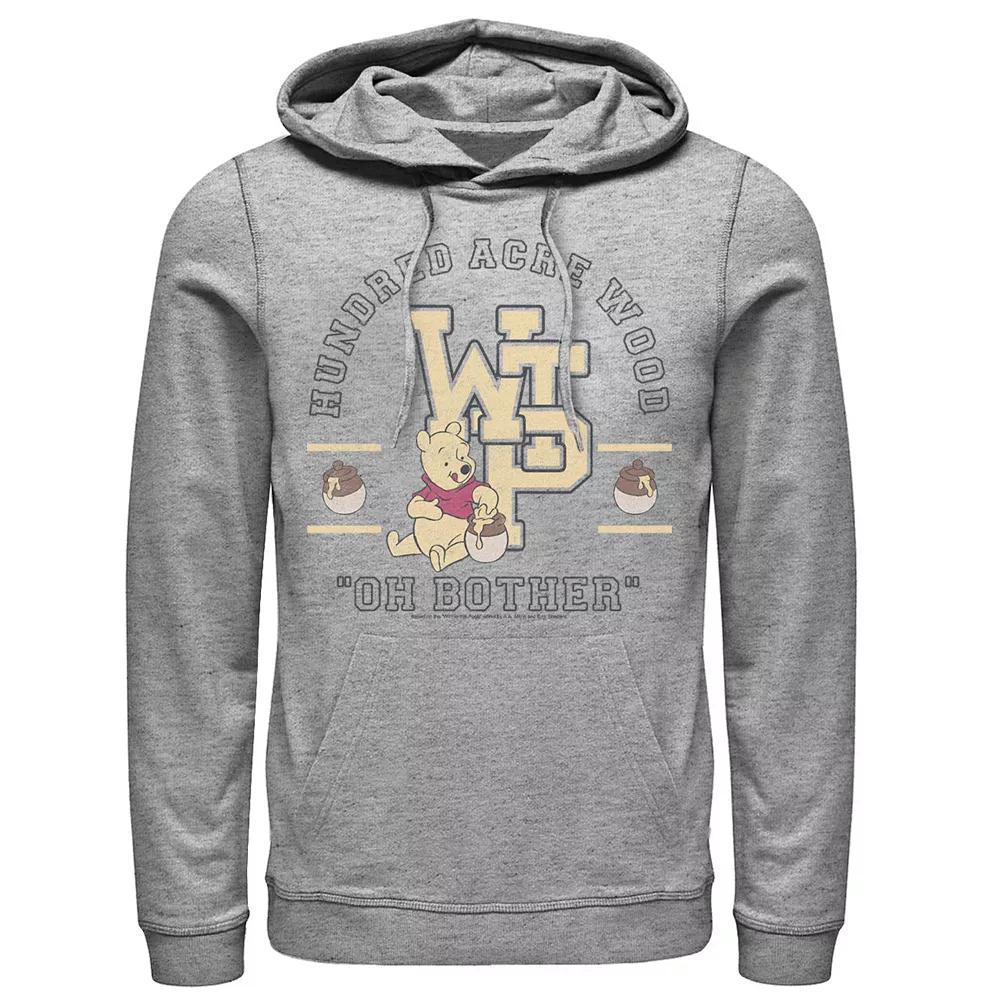 Disney's Winnie The Pooh Hundred Acre Wood Collegiate Men's Hoodie, Size: XL, Athletic Grey Product Image