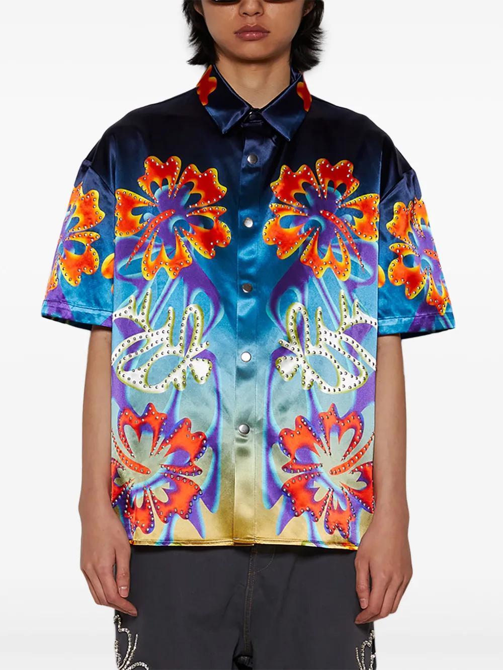 Hibiscus floral-print shirt Product Image