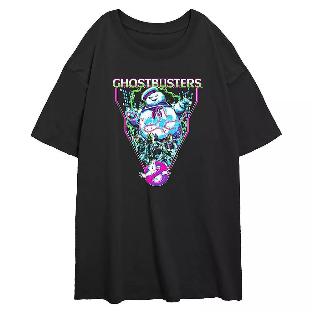 Juniors' Ghostbusters Marshmallow Man Oversized Graphic Tee, Girl's, Size: XS, Black Product Image