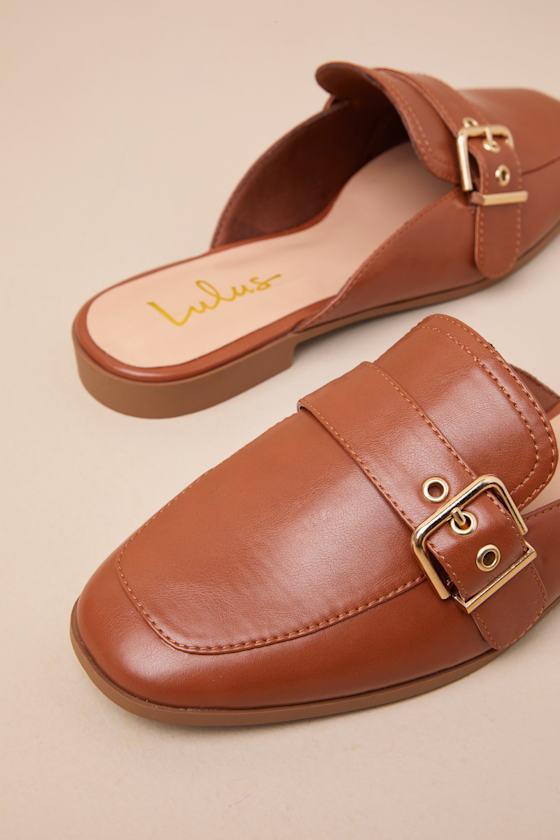 Marquete Chestnut Buckle Mule Slides Product Image