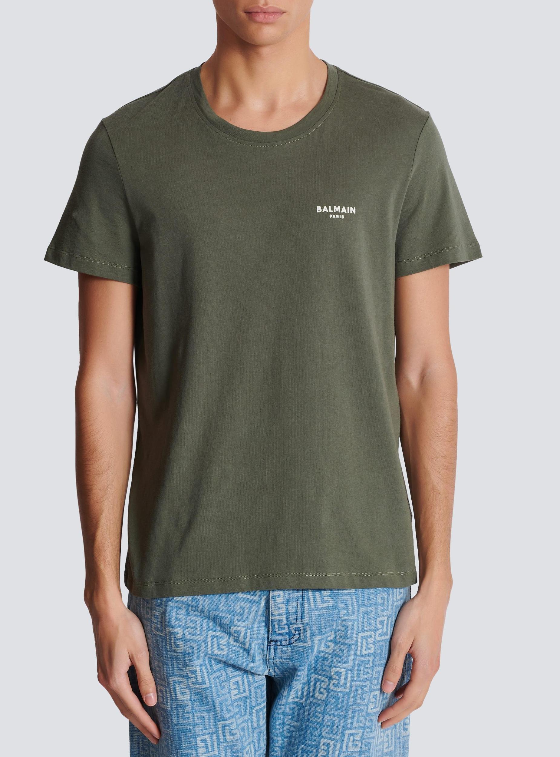 Balmain Paris flocked short-sleeved T-shirt Product Image