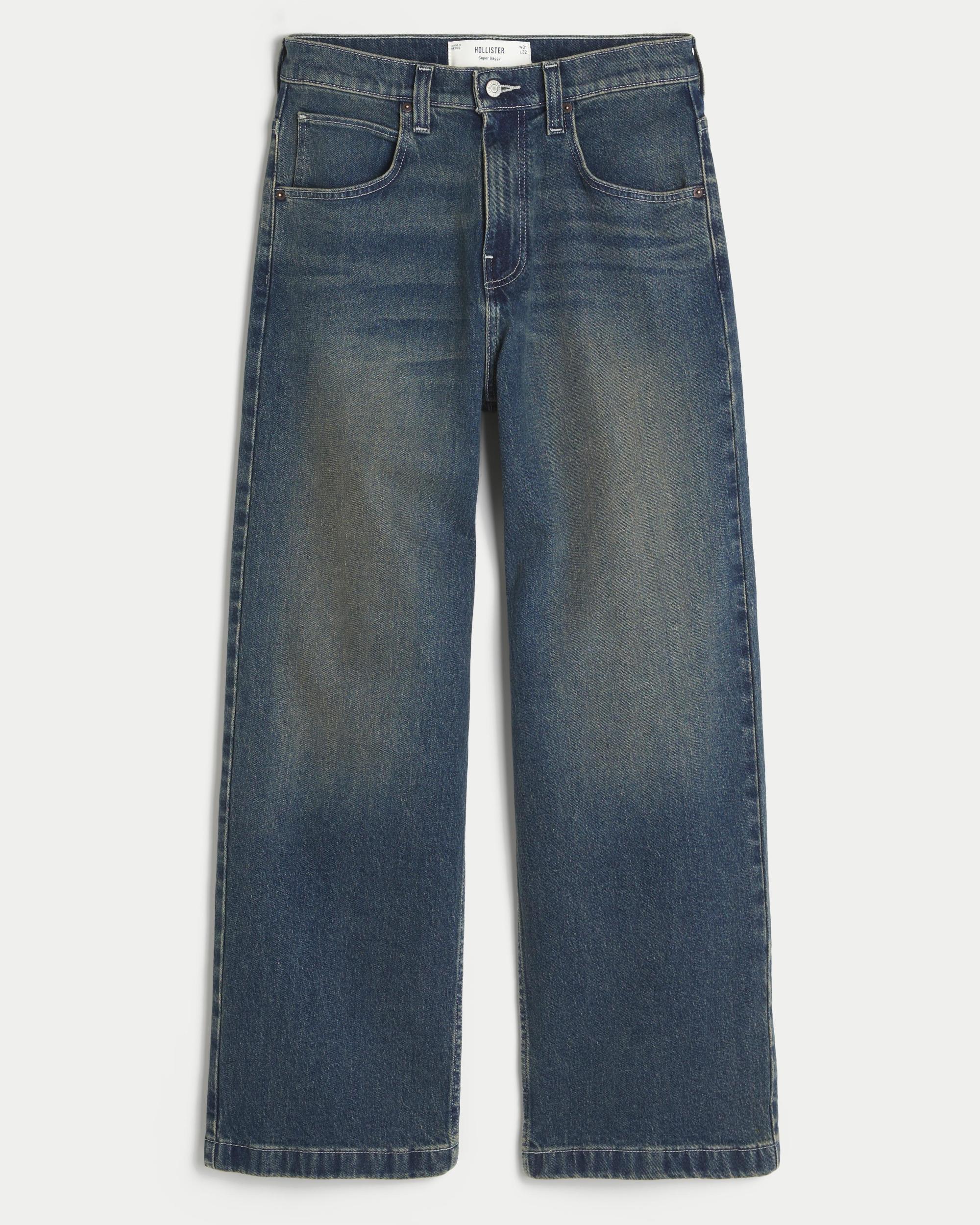Dark Wash Super Baggy Jeans Product Image