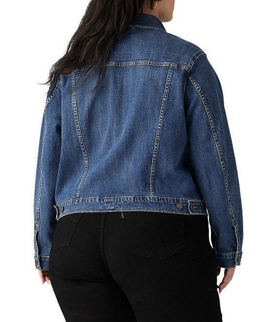 Levi's® Plus Size Point Collar Long Sleeve Original Trucker Jacket Product Image