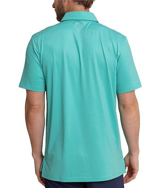 Southern Tide Performance Stretch Driver Coastal Geo Printed Short Sleeve Polo Shirt Product Image