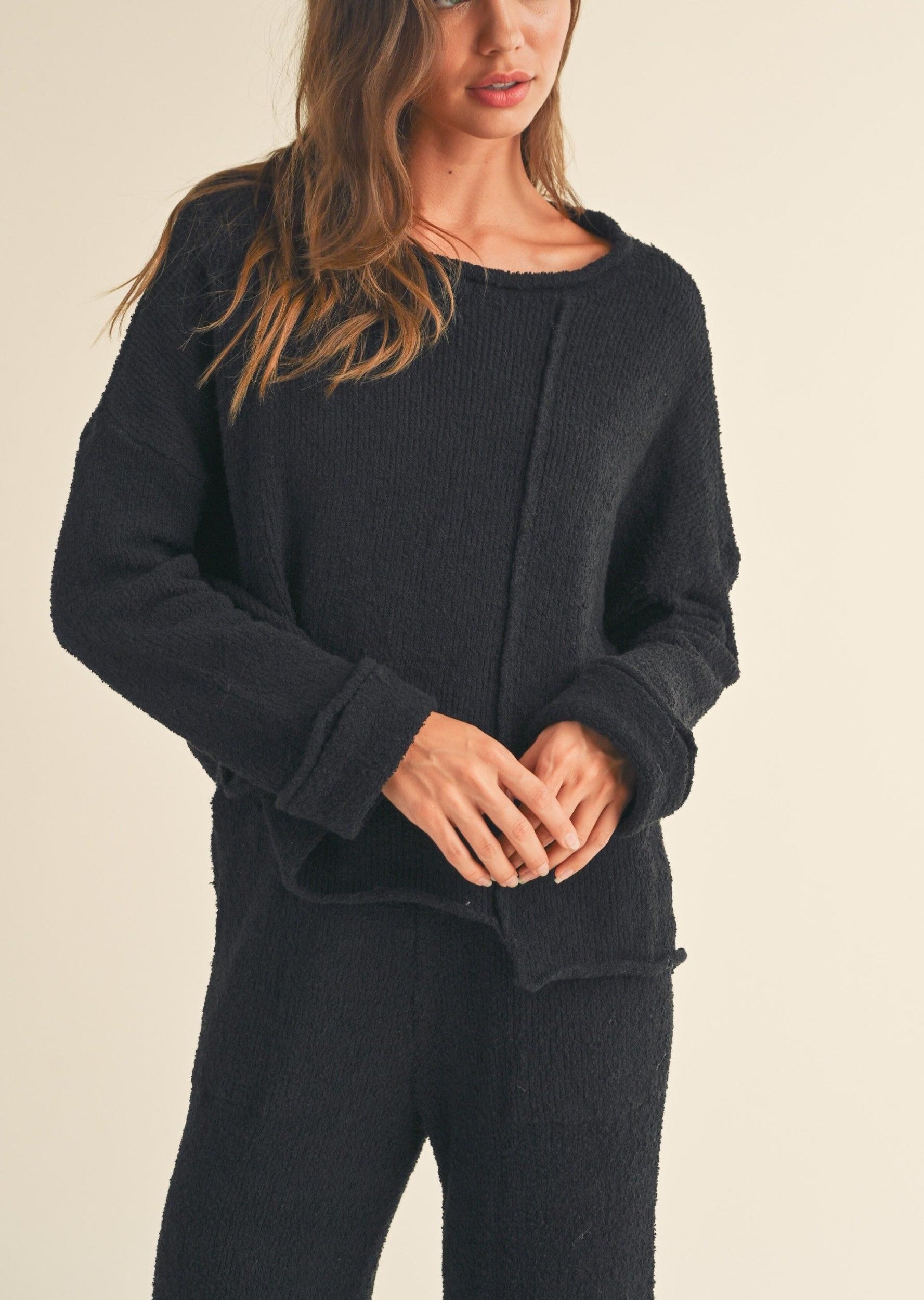 Asymmetric Cut Sweater Top Product Image