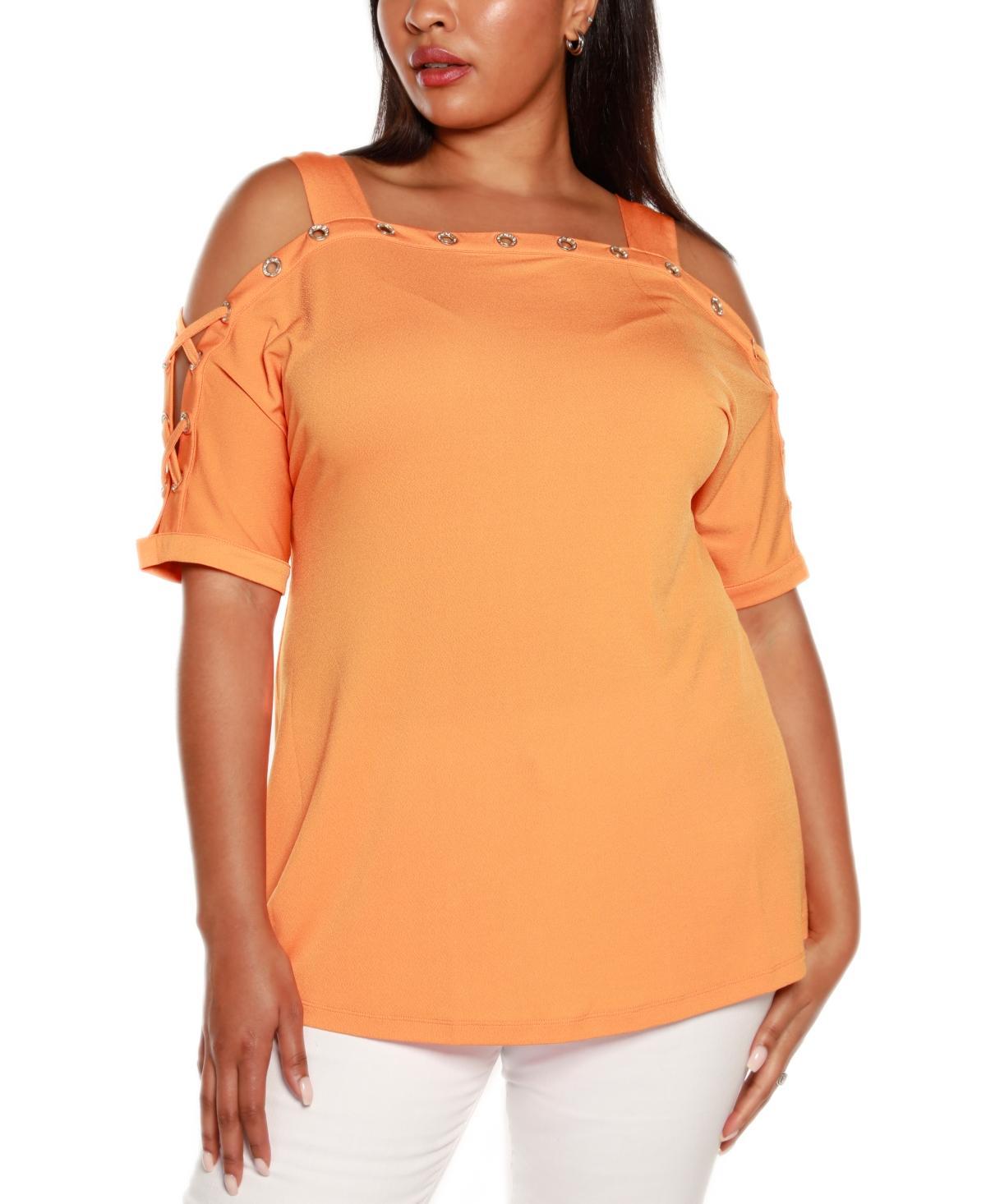 Belldini Plus Size Cold-Shoulder Top Product Image