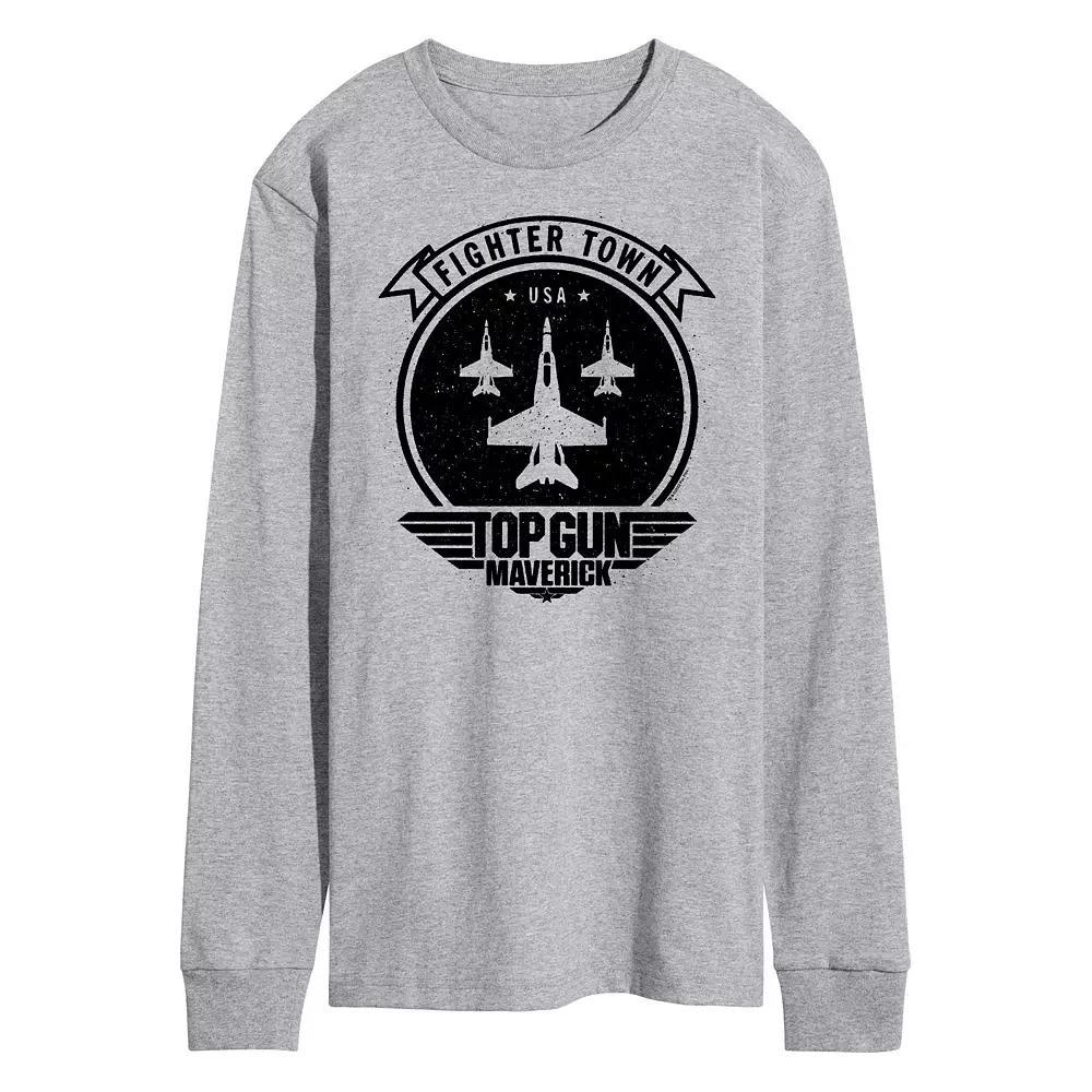 Mens Top Gun Maverick Fighter Town Long Sleeve Tee Product Image