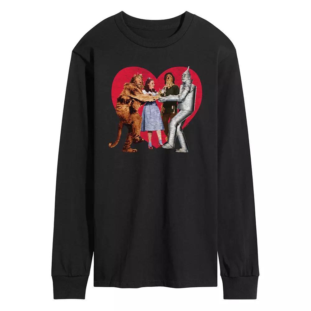 Mens Wizard Of Oz Group Photo Heart Long Sleeve Graphic Tee Product Image