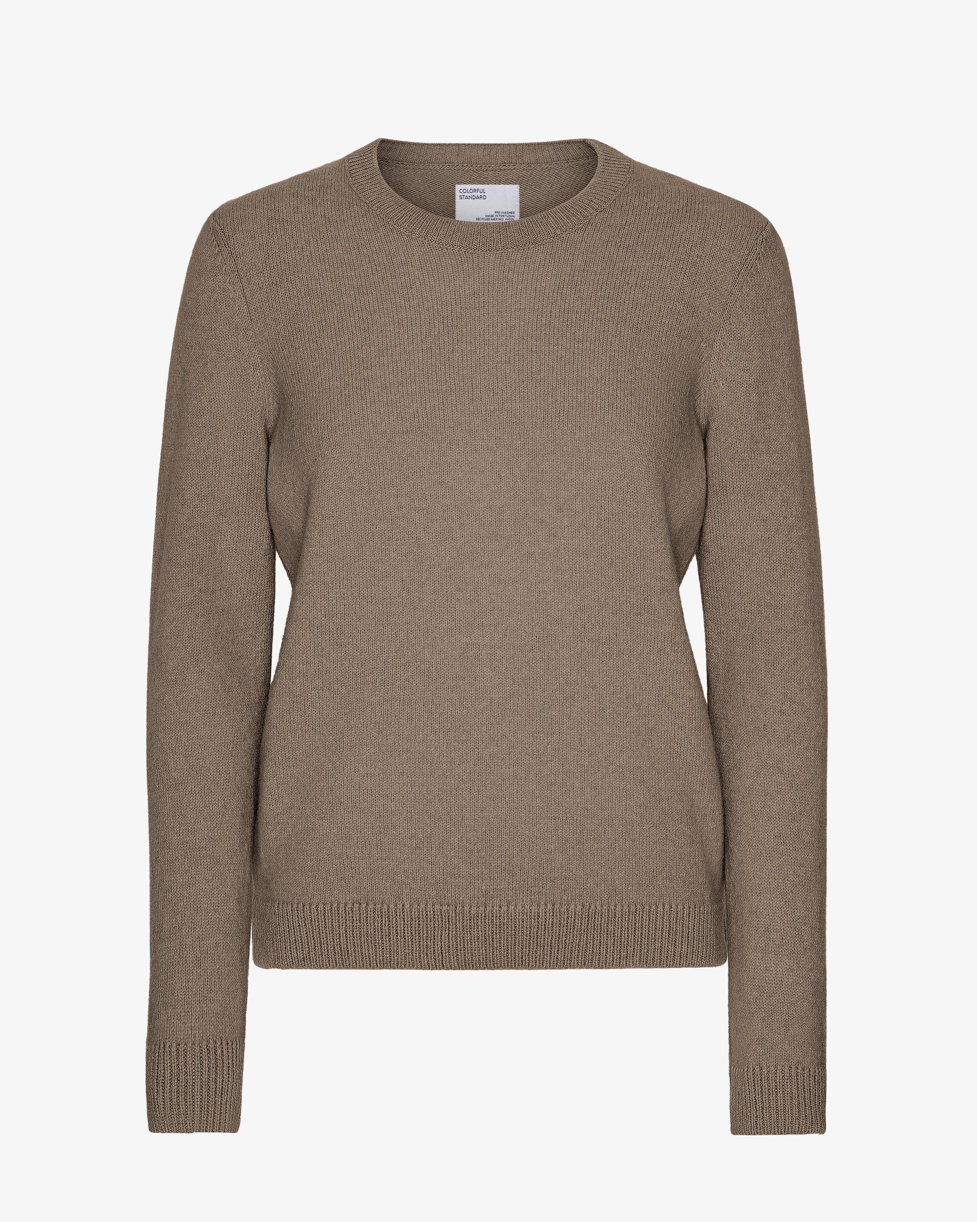 Women Classic Merino Wool Crew - Warm Taupe Product Image