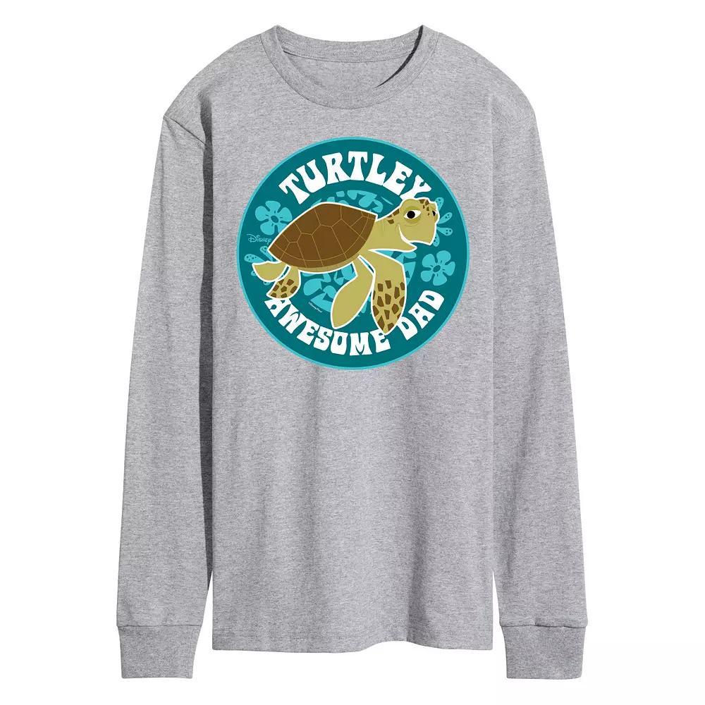 Disney/Pixar Finding Nemo Mens Turtley Awesome Dad Long Sleeve Graphic Tee Product Image