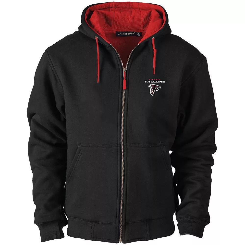 Men's Dunbrooke Black Atlanta Falcons Craftsman Thermal-Lined Full-Zip Hoodie, Size: Medium Product Image