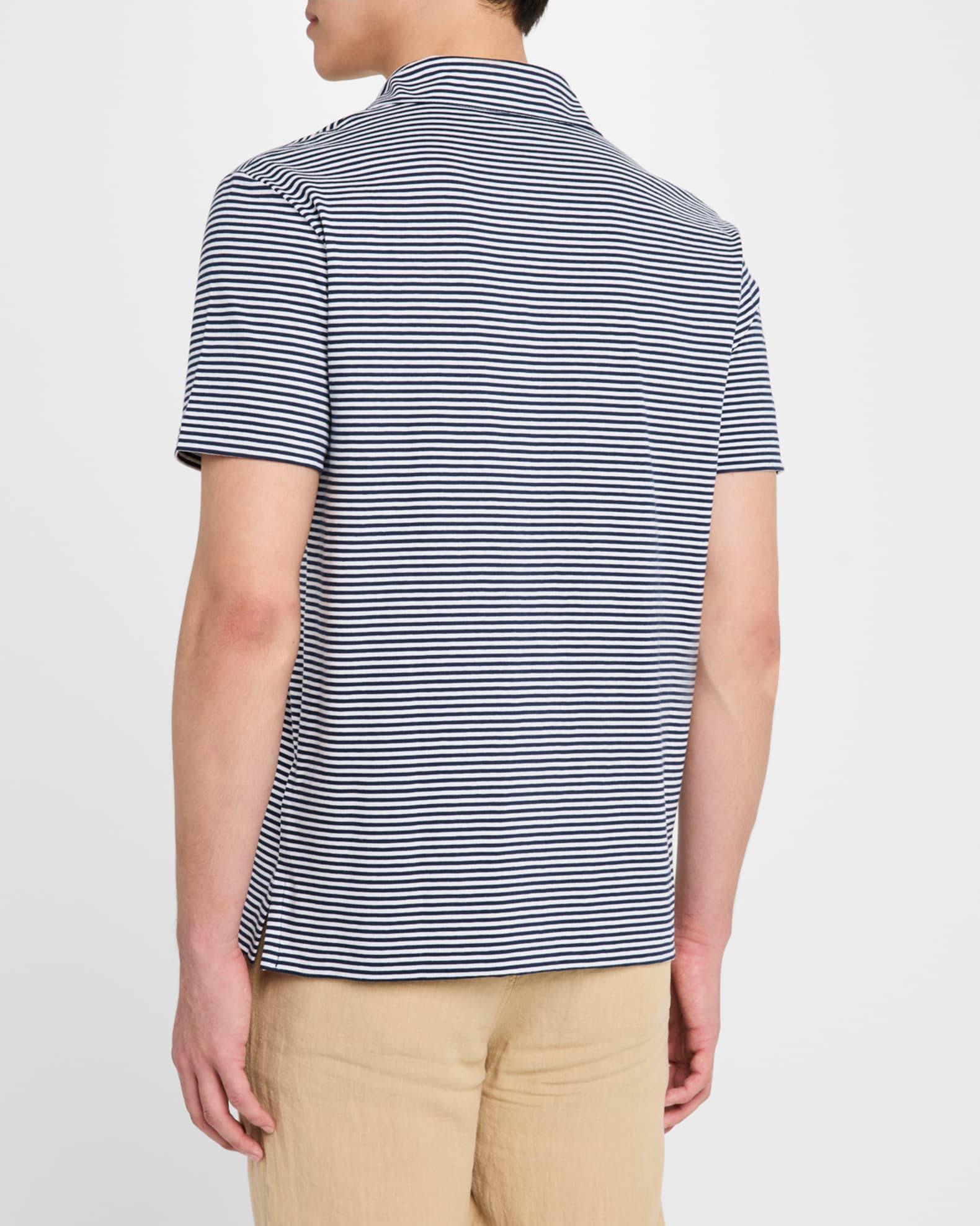 Men's Striped Lisle Polo Shirt Product Image