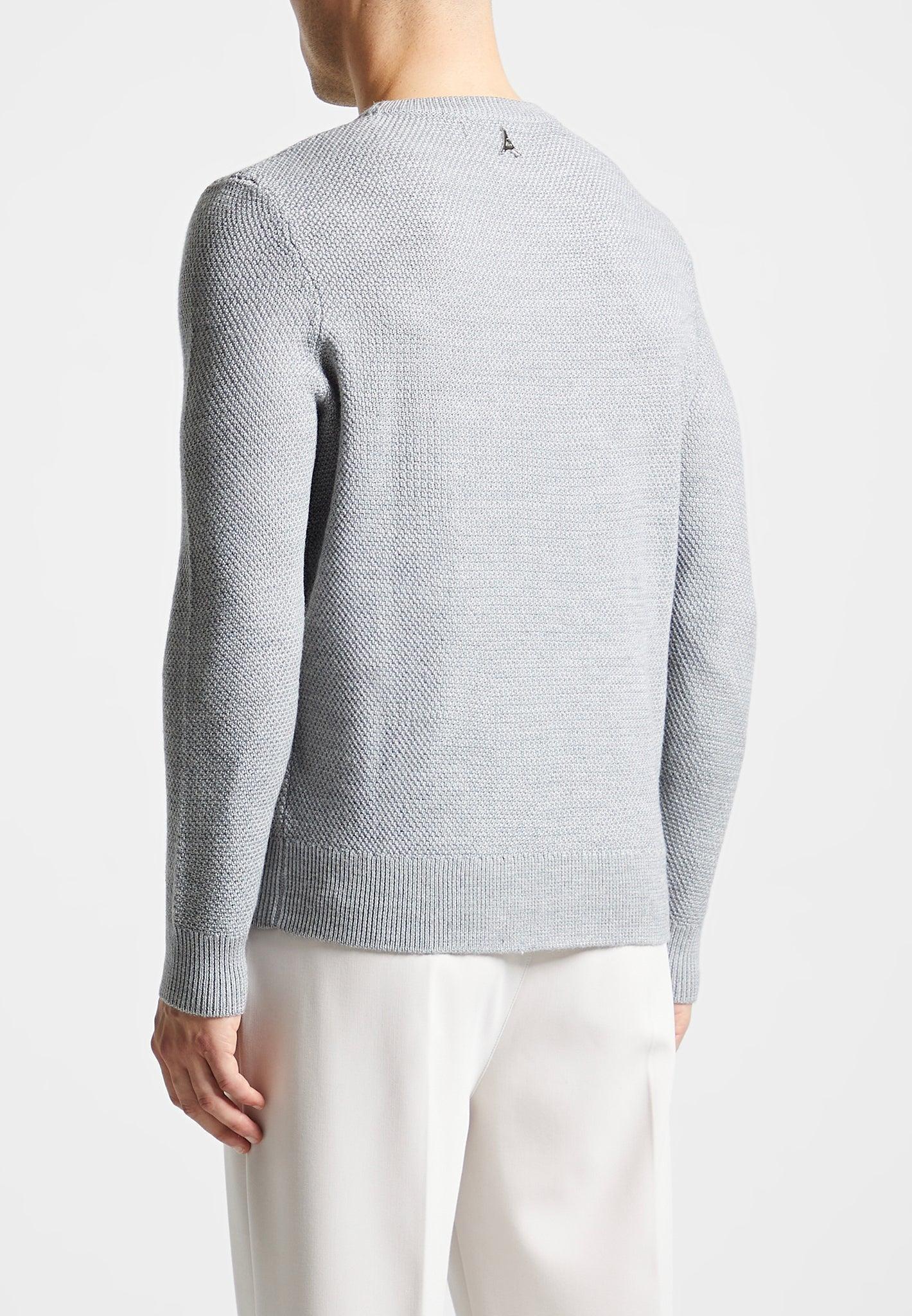 Éternel Textured Wool Blend Jumper - Grey Male Product Image