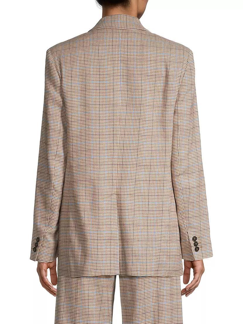 Peirak Glen Check Linen & Cotton Blazer Product Image