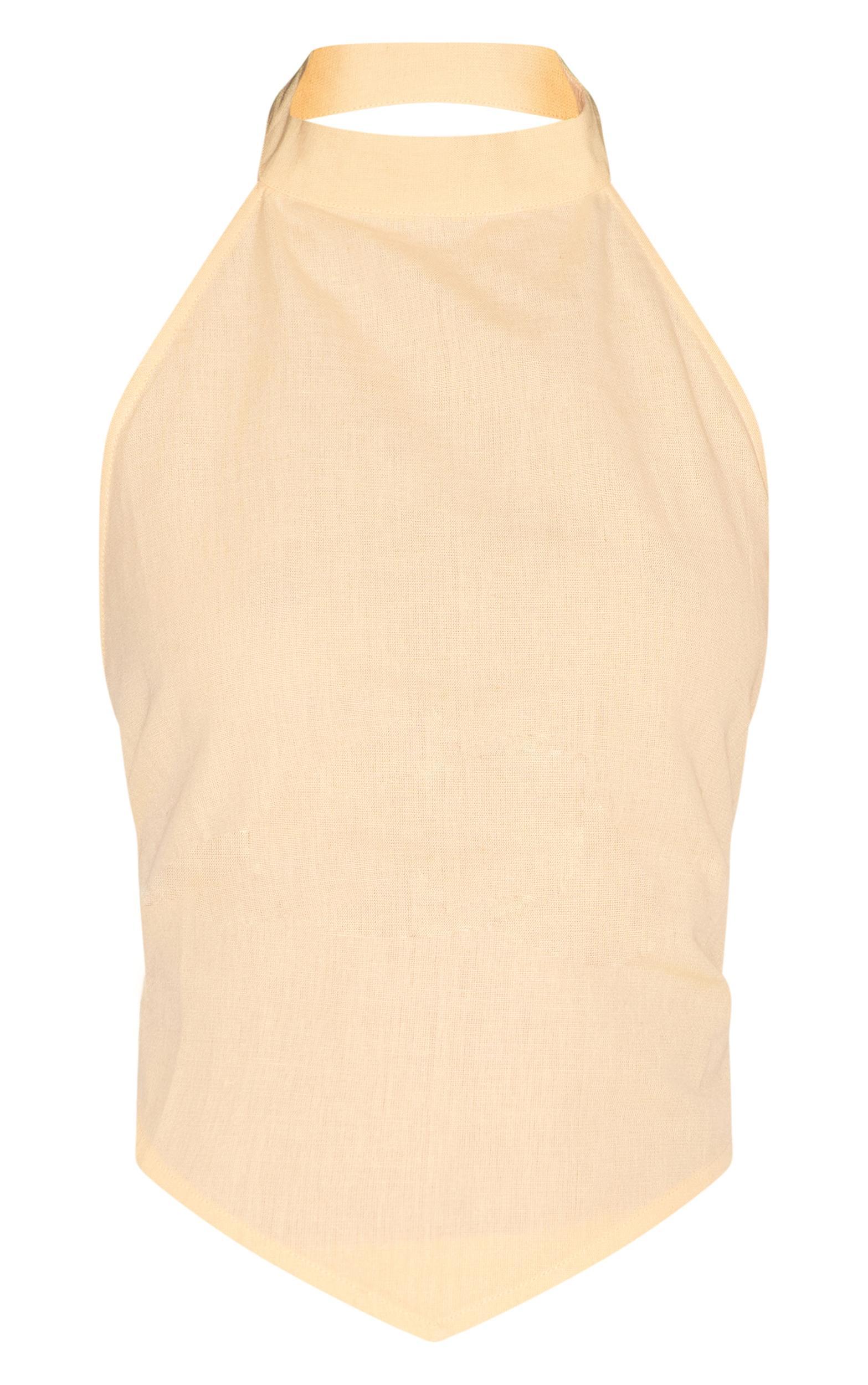  Butter Yellow Halterneck Top Product Image