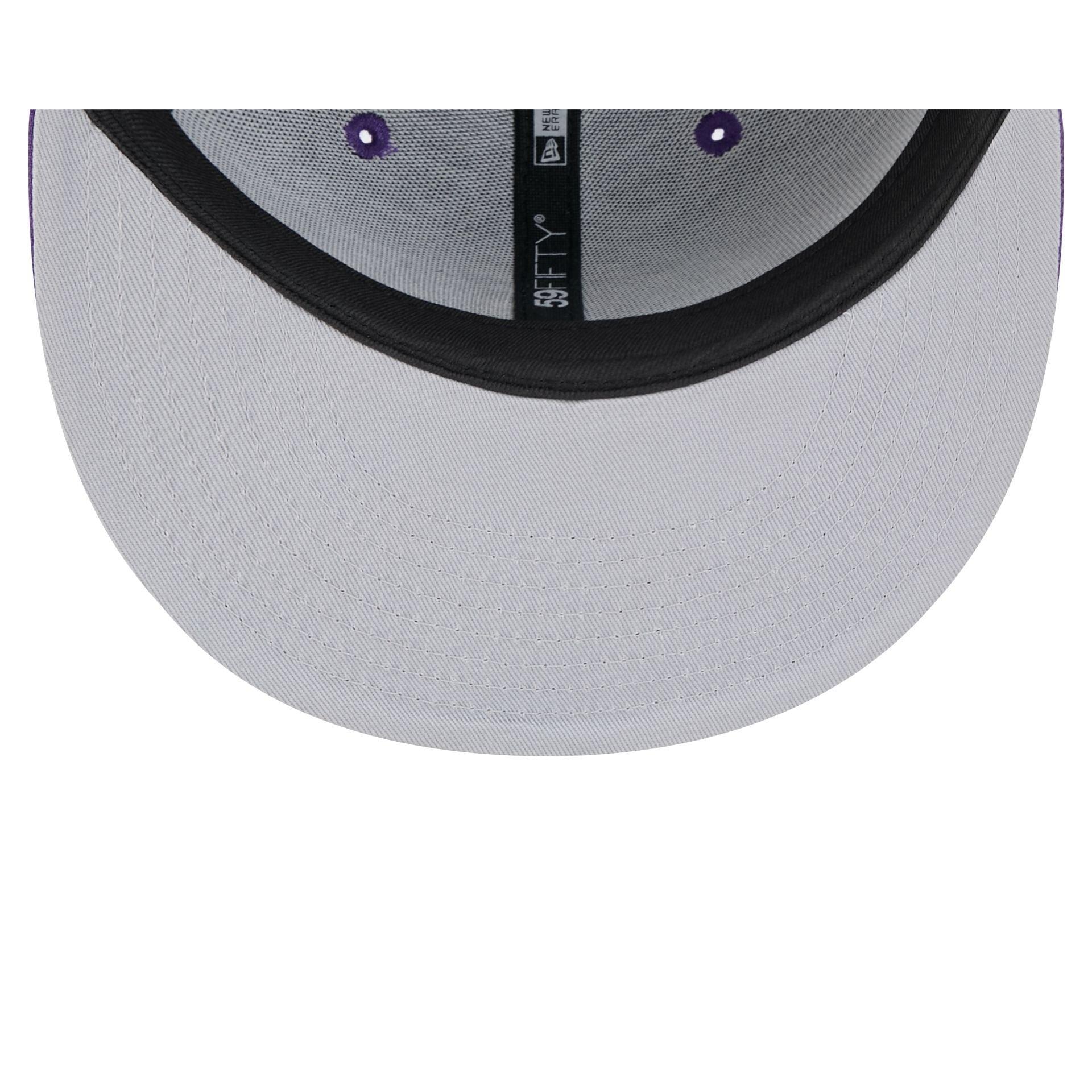 Los Angeles Lakers Script Sided 59FIFTY Fitted Hat Male Product Image