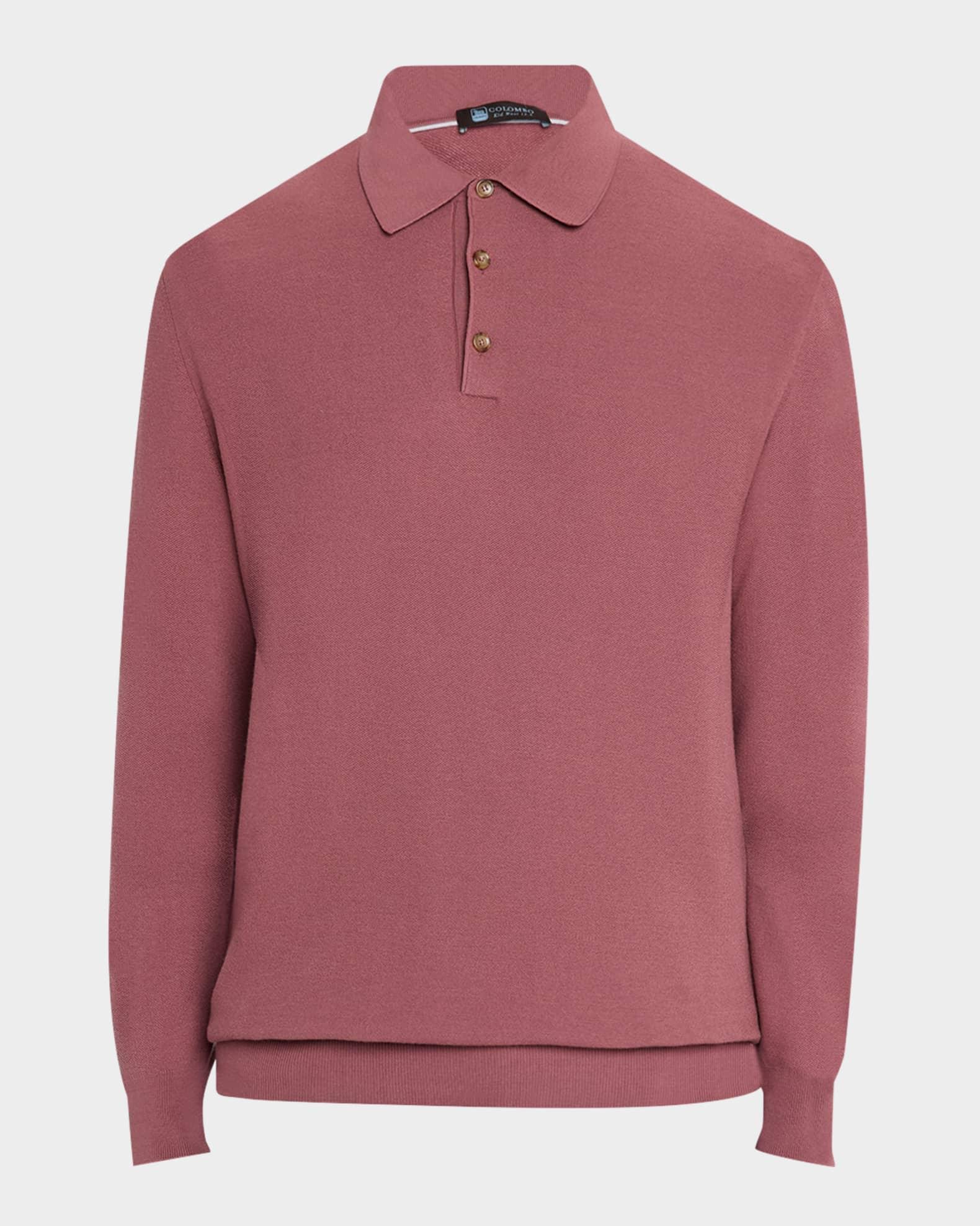 Men's Kid Wool Polo Sweater Product Image