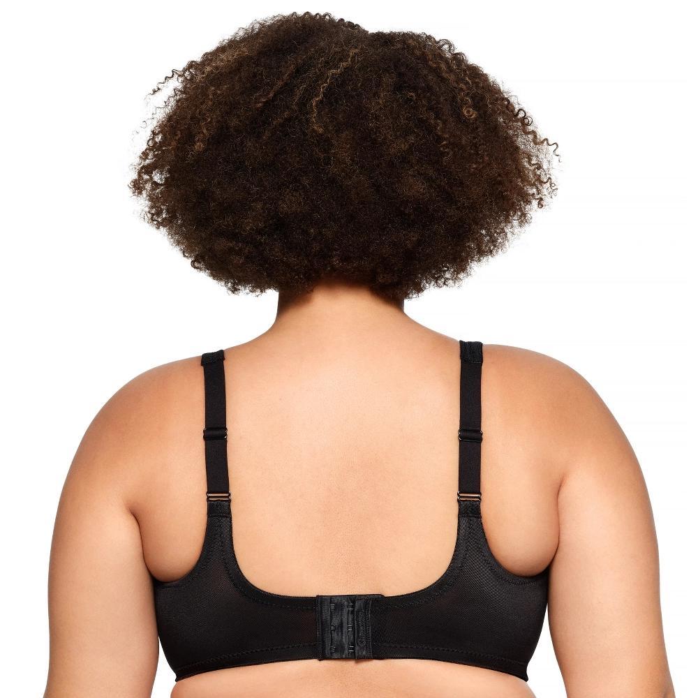 Glamorise Womens WonderWire Minimizer Underwire Bra 9003 Black Product Image