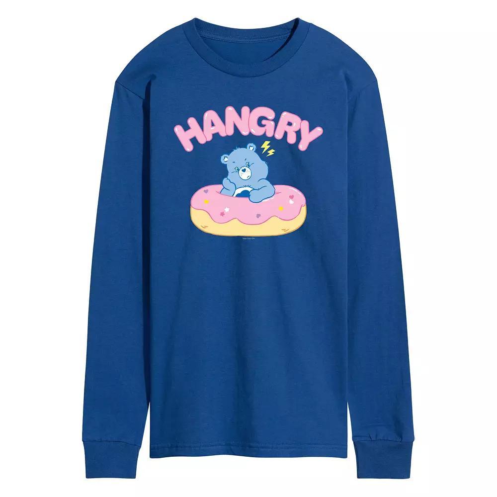 Mens Care Bears Hangry With Donut Long Sleeve Graphic Tee Product Image