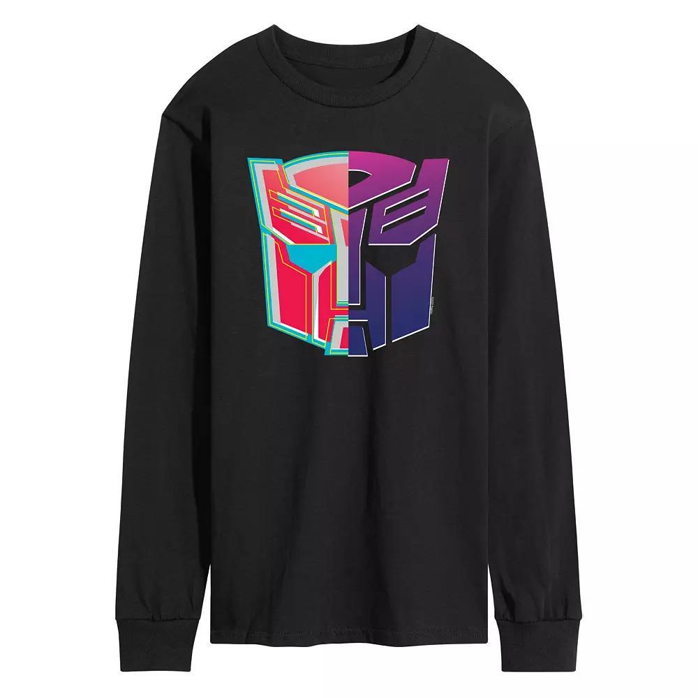 Mens Transformers Decepticons Autobot Logo Long Sleeve Graphic Tee Product Image