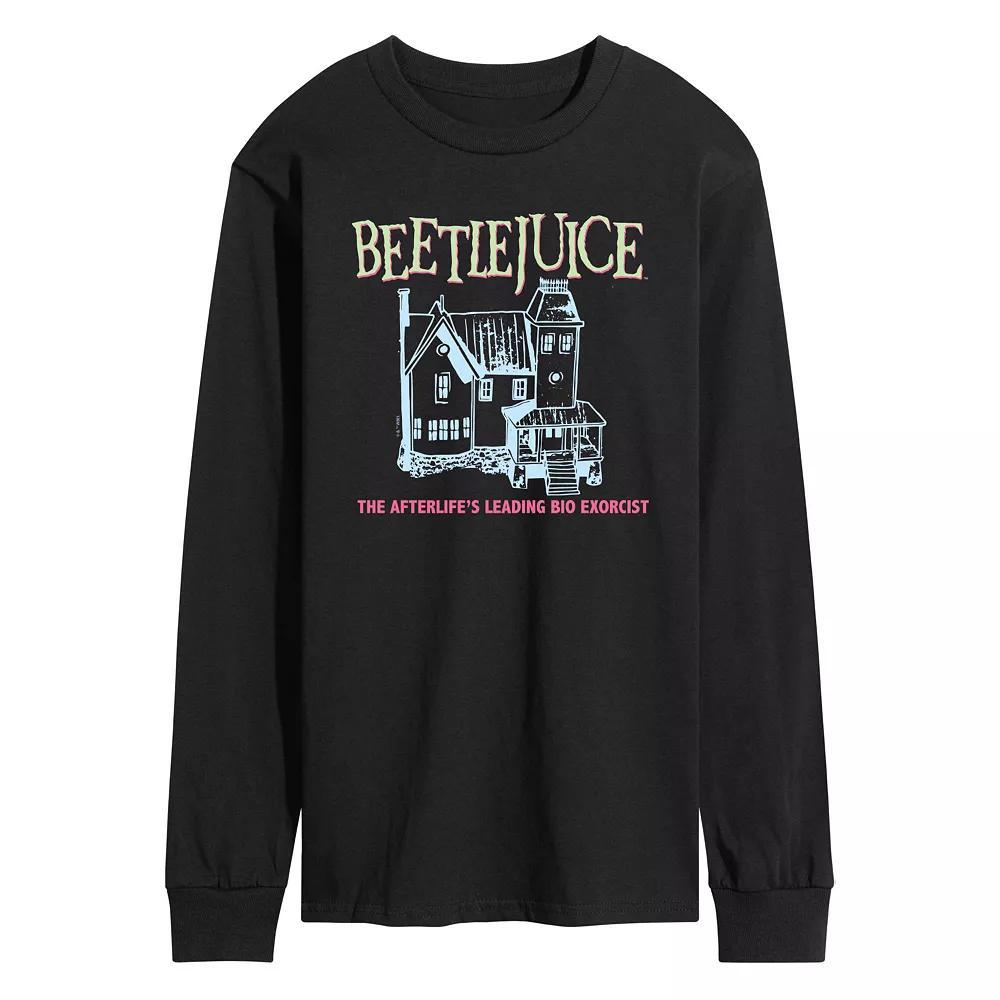 Mens Beetlejuice House Long Sleeve Graphic Tee Blue Product Image