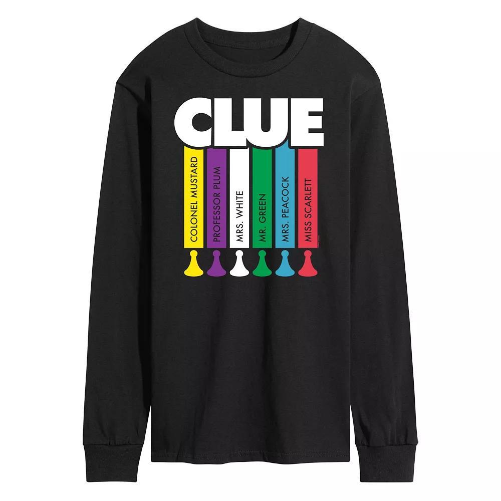 Mens Clue Logo Characters Long Sleeve Graphic Tee by Hasbro Product Image