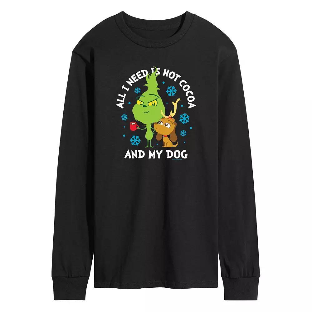 Men's Peanuts Oh What Fun Long Sleeve Tee, Size: Medium, Black Product Image