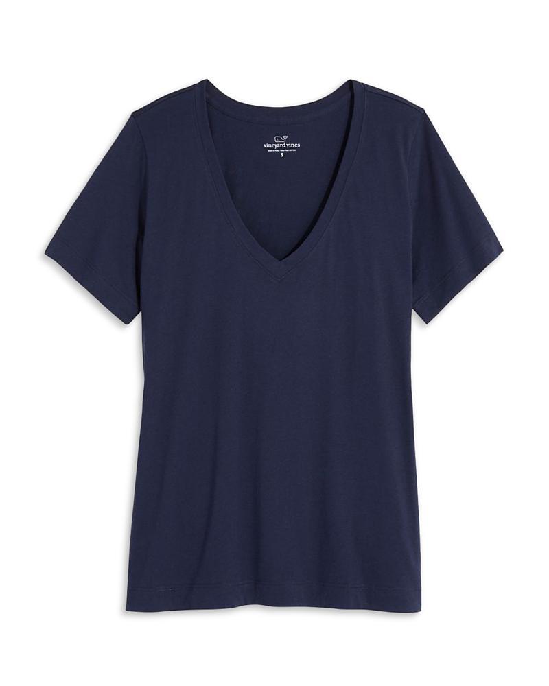 Vineyard Vines Striped V Neck Cotton Tee Product Image