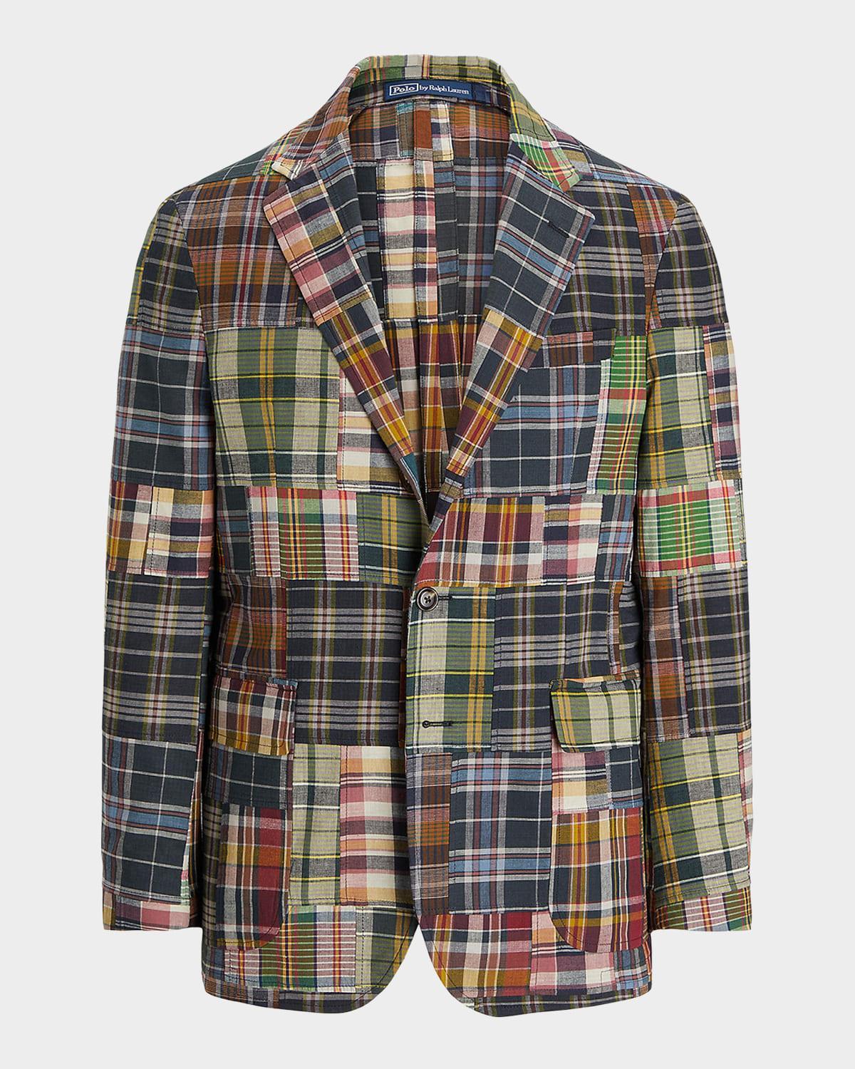 Mens Soft Tailored Patchwork Sport Coat Product Image