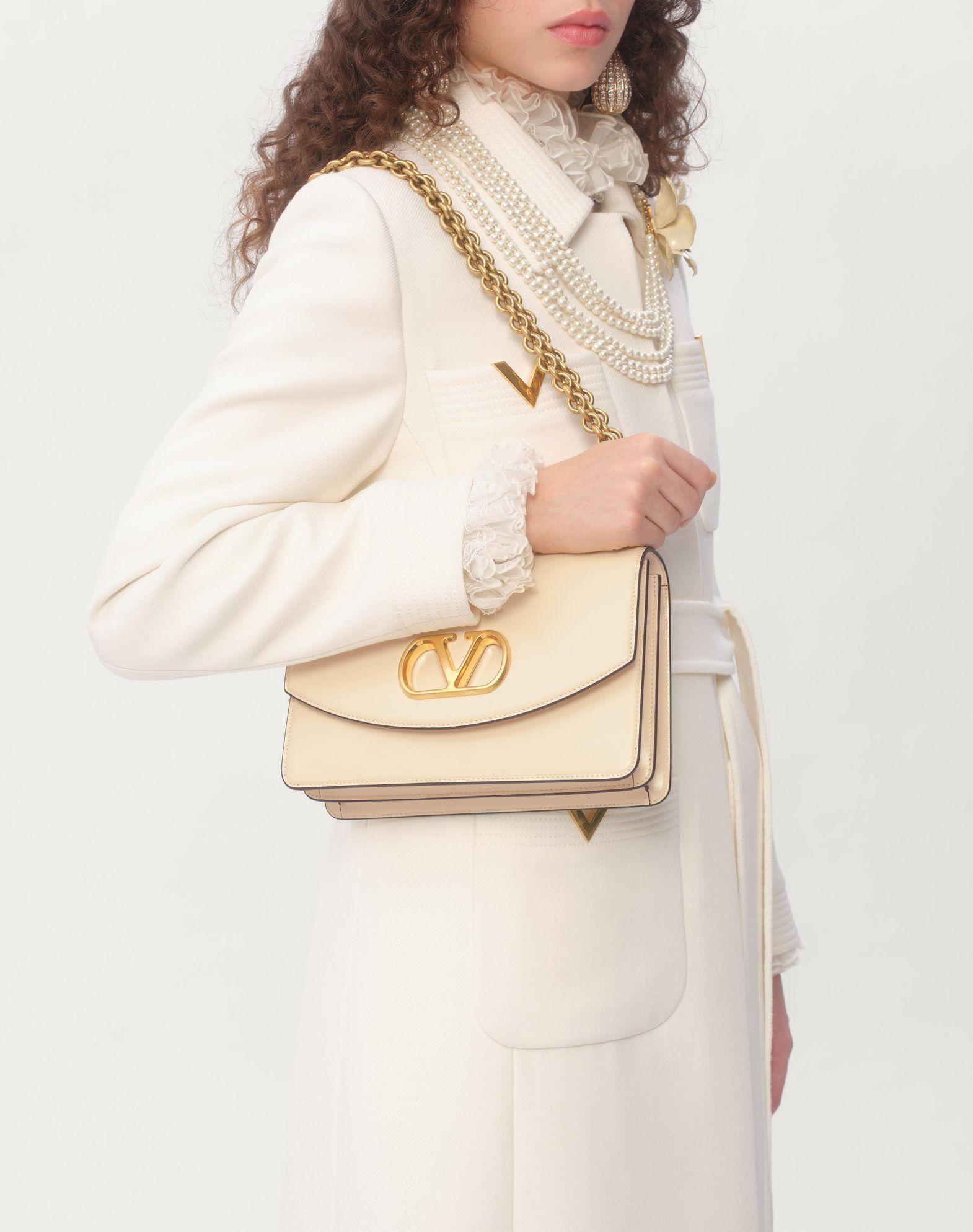 Valentino Garavani Vain Shoulder Bag In Shiny Calfskin Product Image